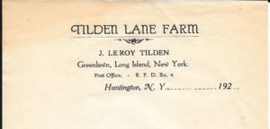 Roy's farm letterhead from the 1920s.
