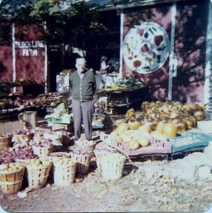 Roy "Pa" Tilden at the farmstand in 1978, a year before his passing.